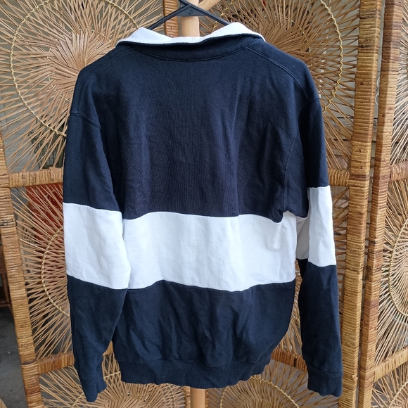 John Galt Woman’s 1/4 Zip Pullover Sweater Navy Blue Sz S Collared LA 1984 - Picture 7 of 8